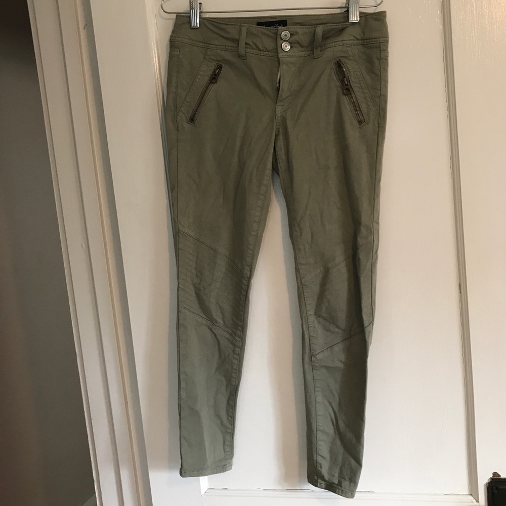 Hunter green cropped pants